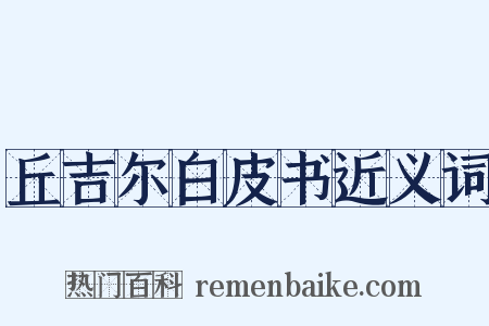 丘吉尔白皮书近义词是什么意思的图片